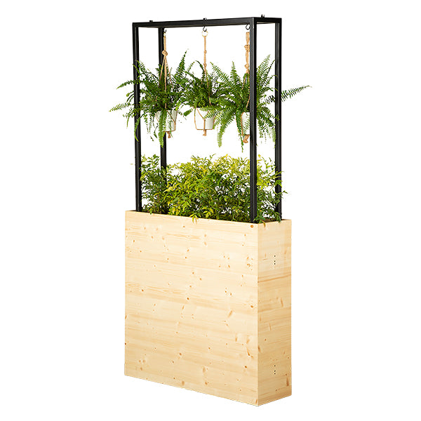 Wood / Metal Planter + Plants