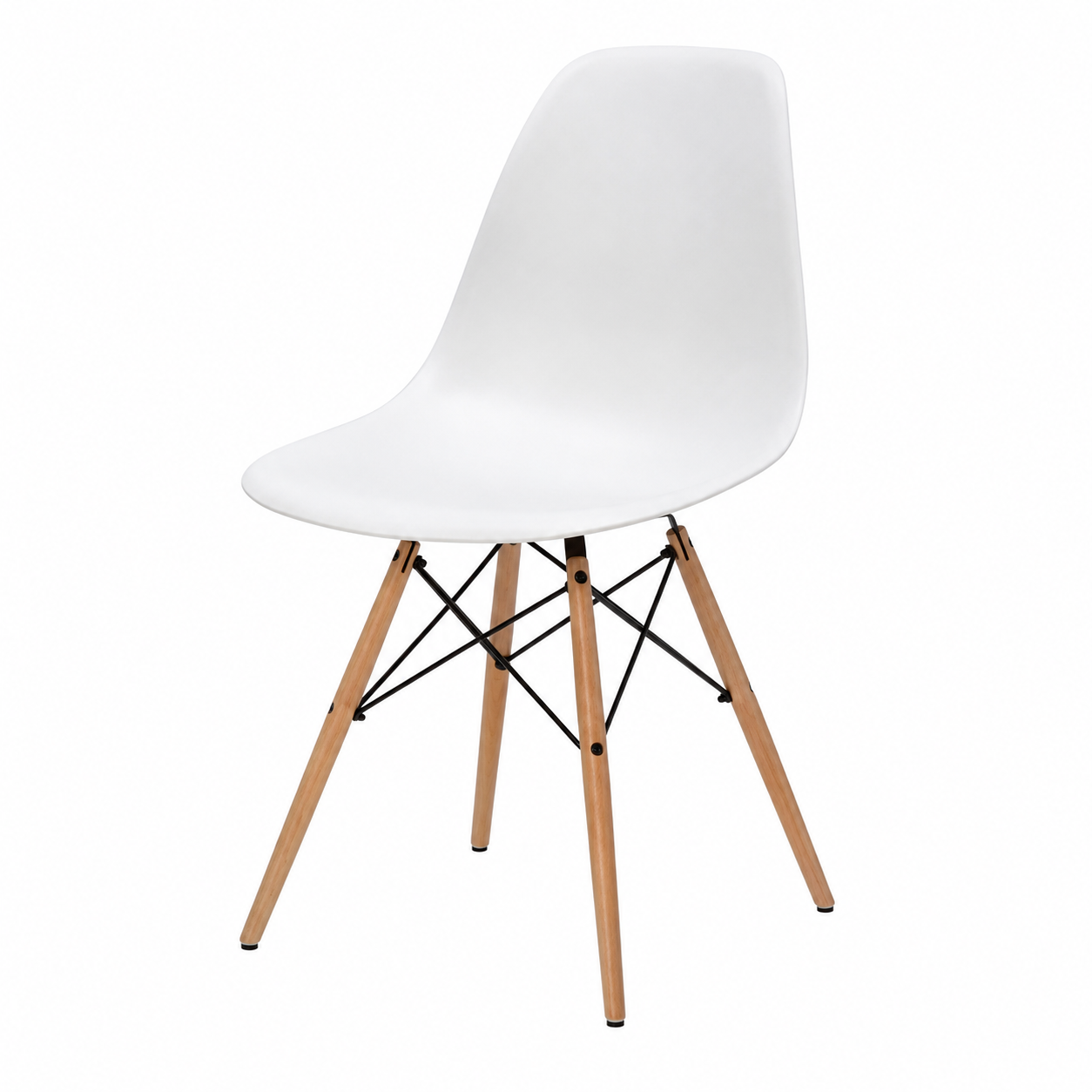 Plastic Side Chair, Wood
