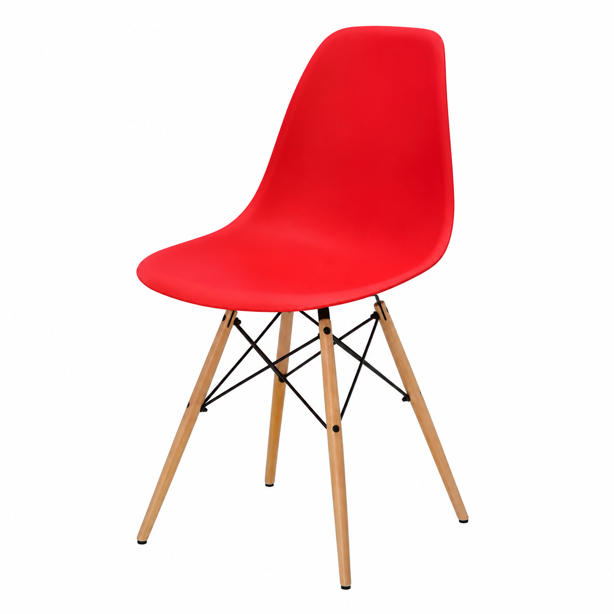 Plastic Side Chair, Wood