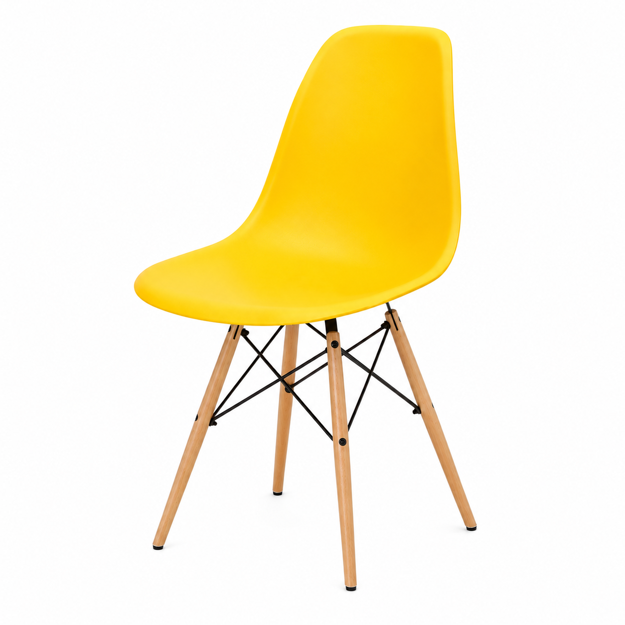 Plastic Side Chair, Wood