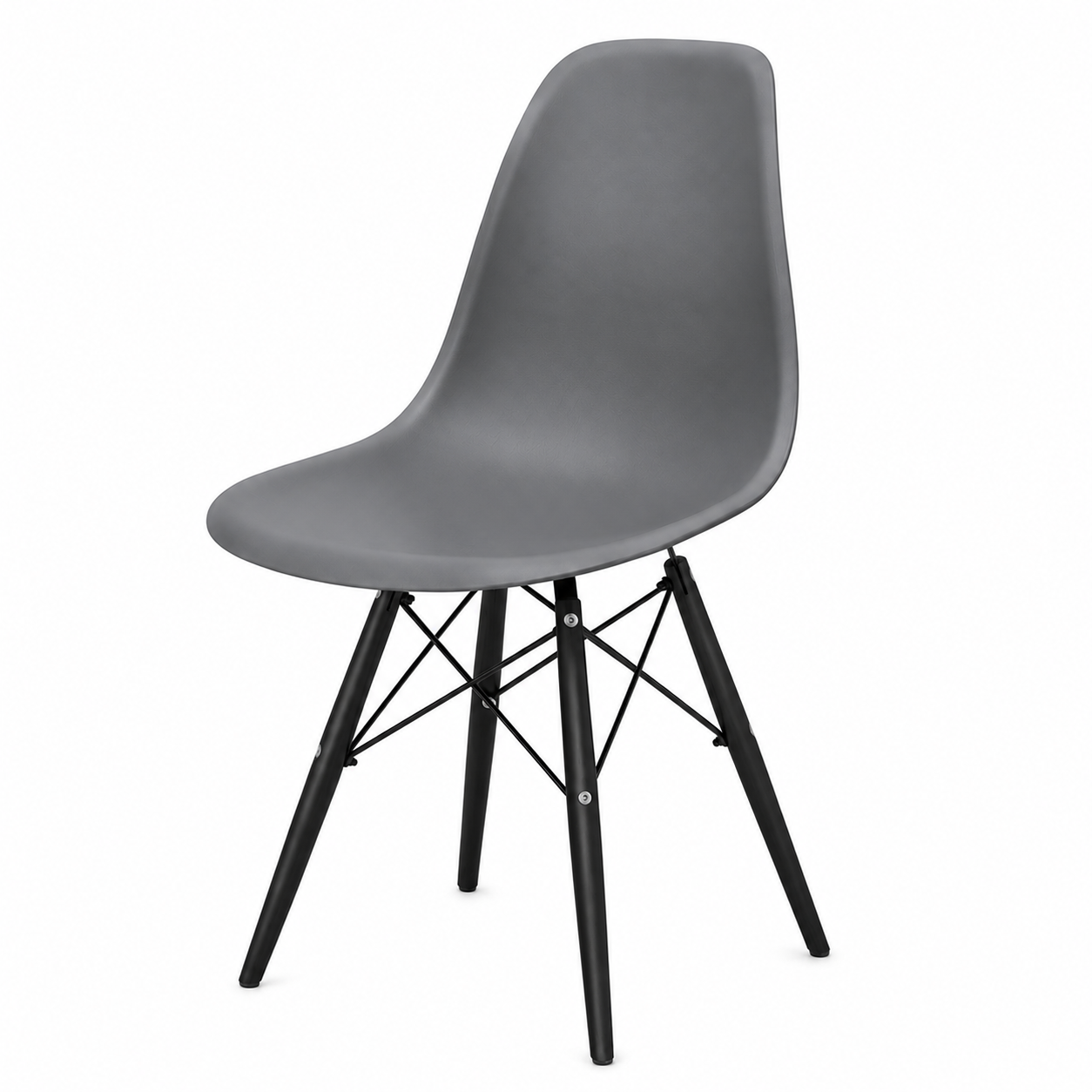 Plastic Side Chair, Wood