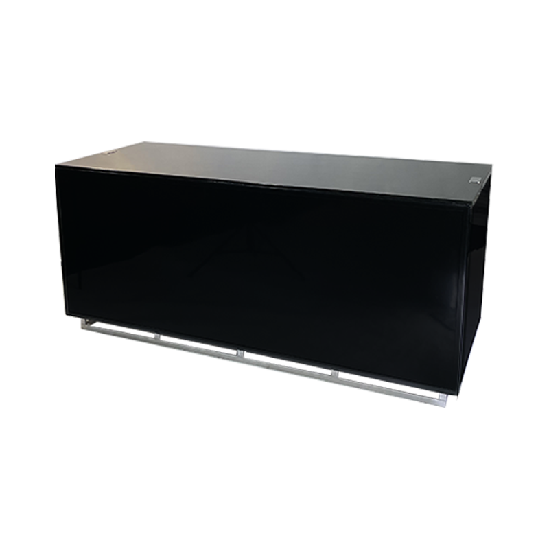MODB111404P45 Buffet Up 200x80 H90 noir top inox