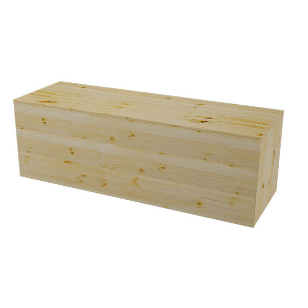 Banquette Eco Bois 120cm Coussin Blanc