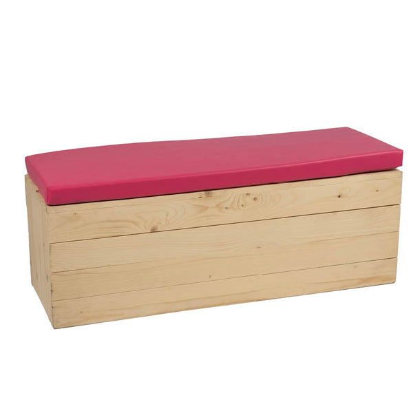 Banquette Eco Bois 120cm Coussin Blanc