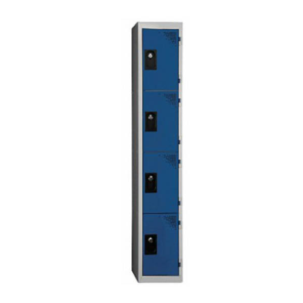 Locker column with padlock