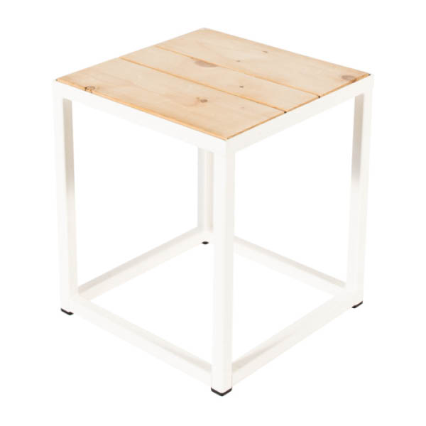 Iron Side Table 40 White - Unit