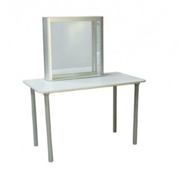 Lighted makeup vanity