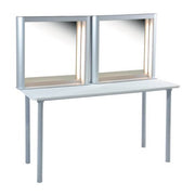 Lighted makeup table with 2 drawer units