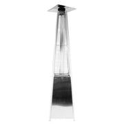 Gas patio heater without gas bottle