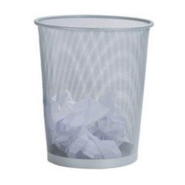 Metal waste paper basket
