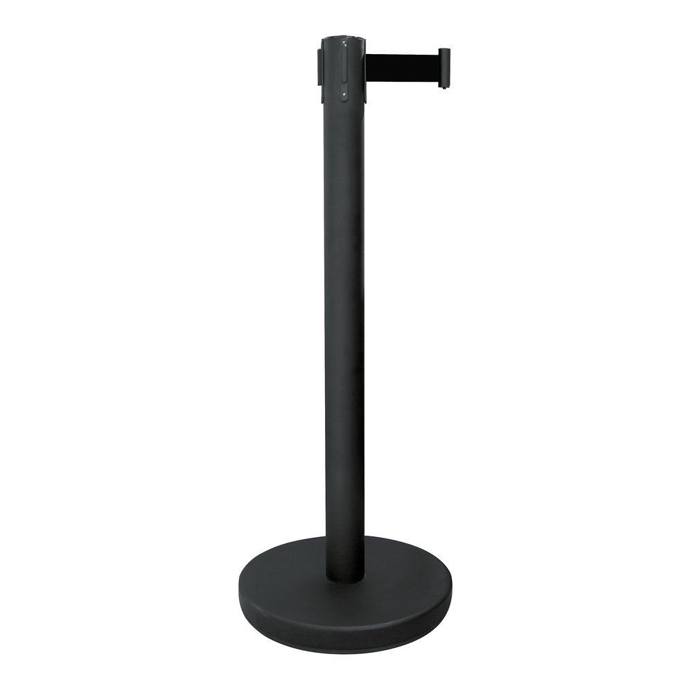 Retractable belt barrier