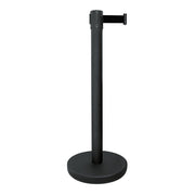 Retractable belt barrier